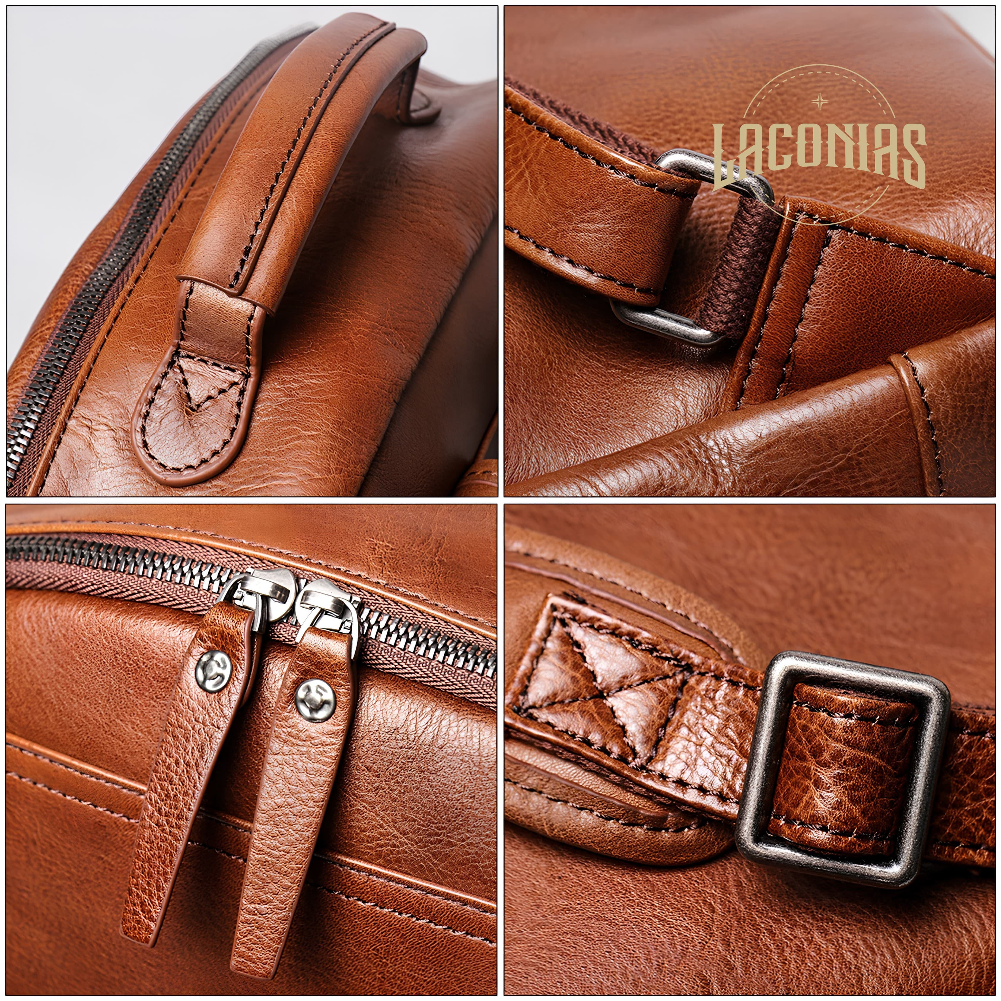 Men's cowhide backpack — showcase 3