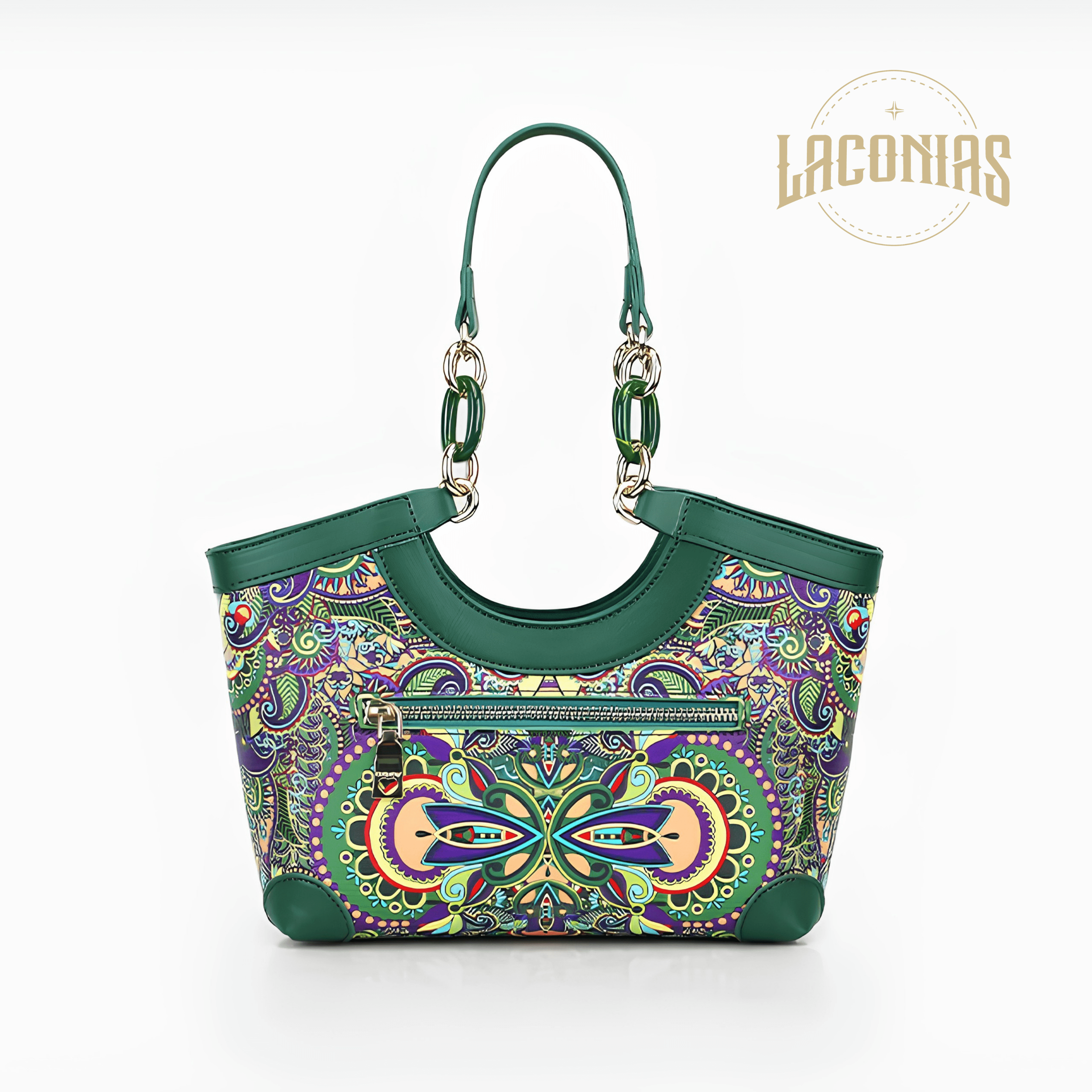 Cowhide printed one-shoulder cross-body bag — showcase 5