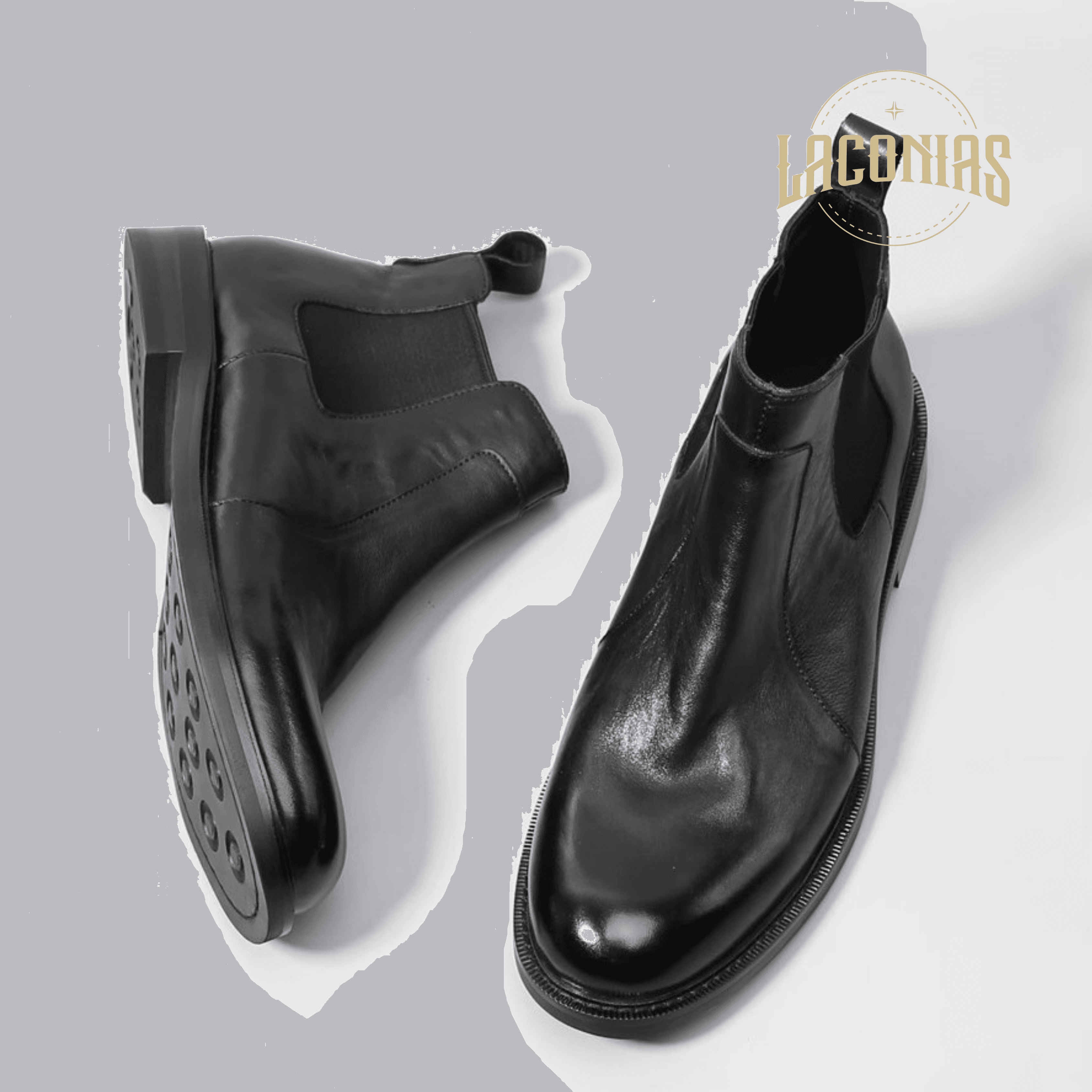 Men's leather boots Martin boots view 3