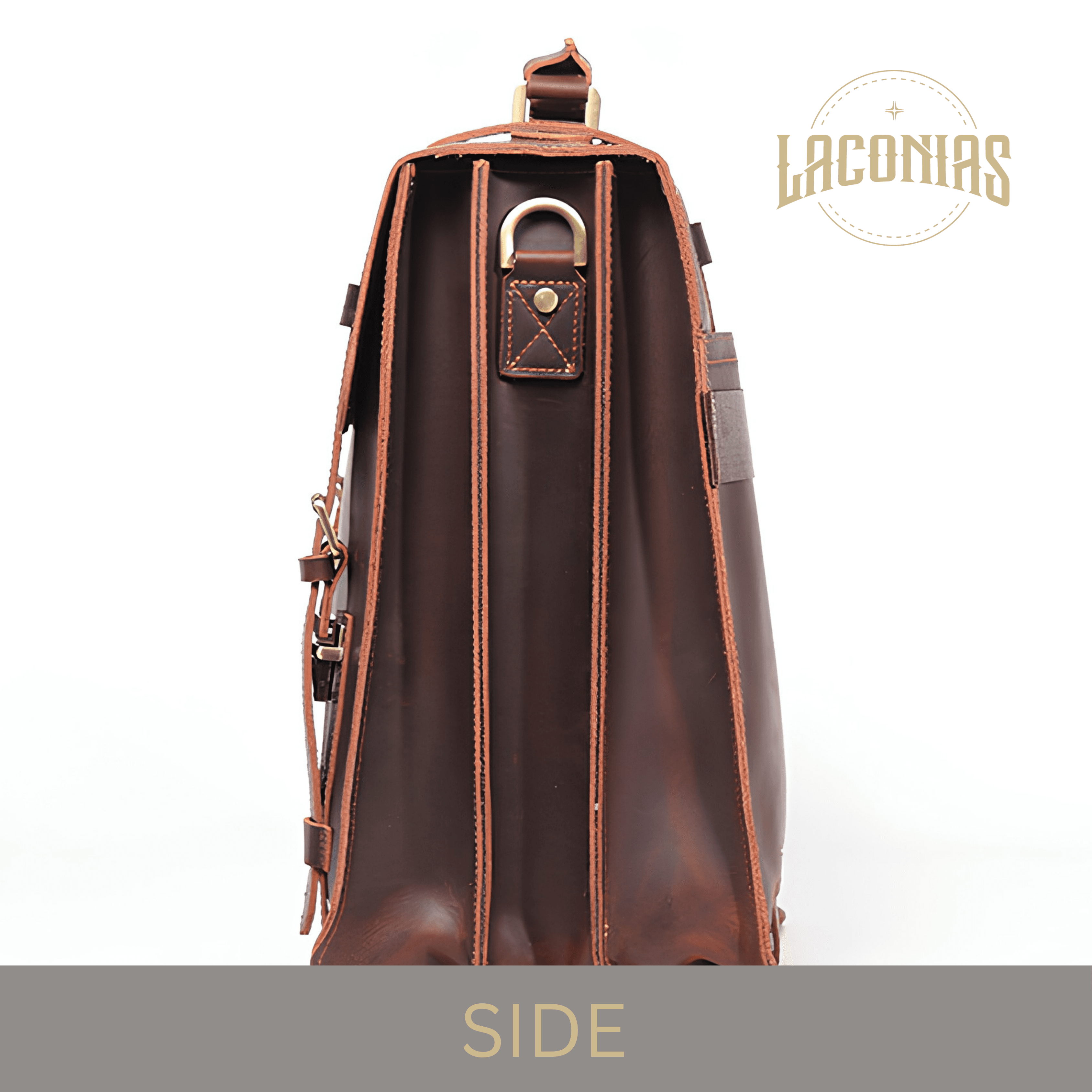 Men's cowhide large-capacity computer bag backpack view 4
