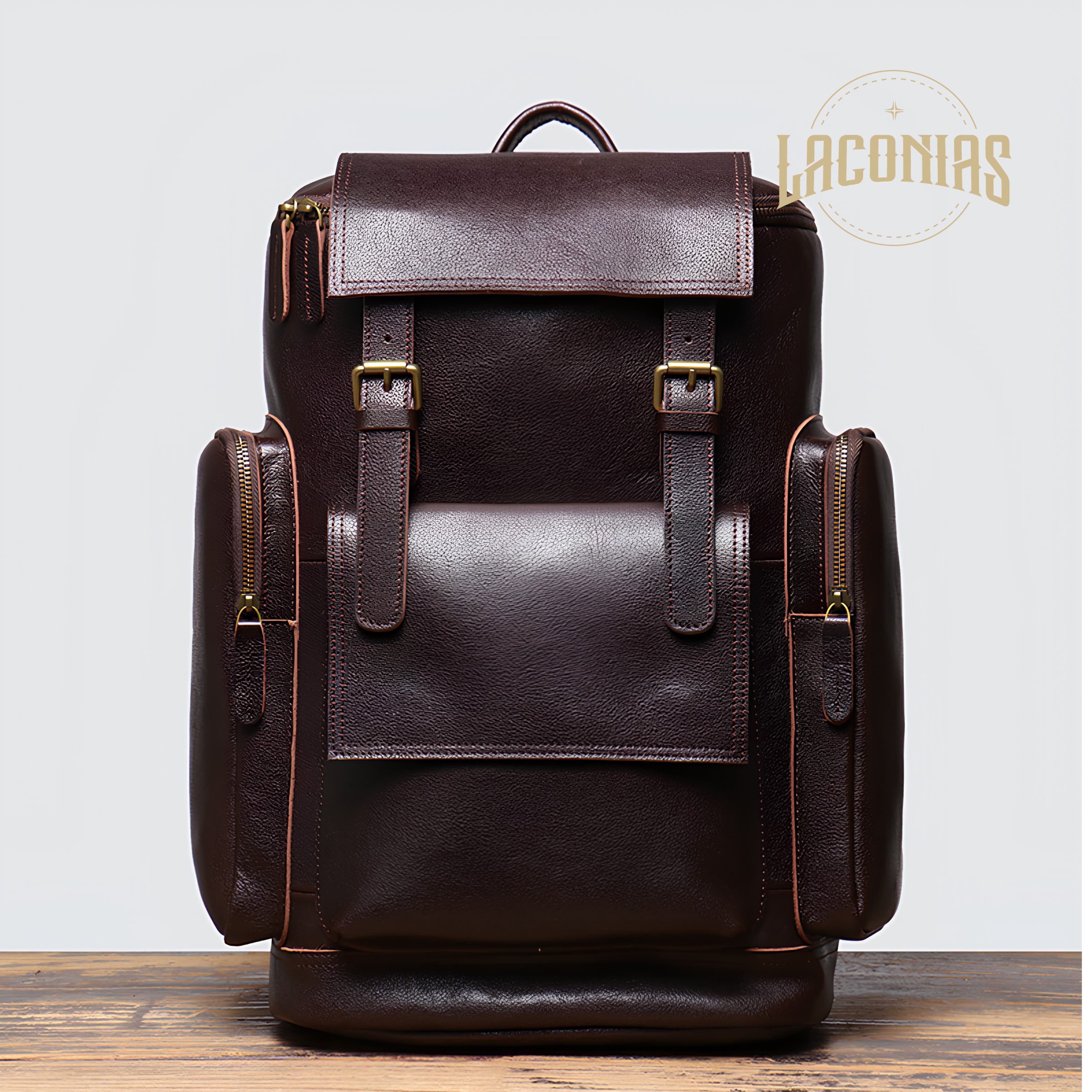 Retro large-capacity travel backpack computer bag — showcase 3