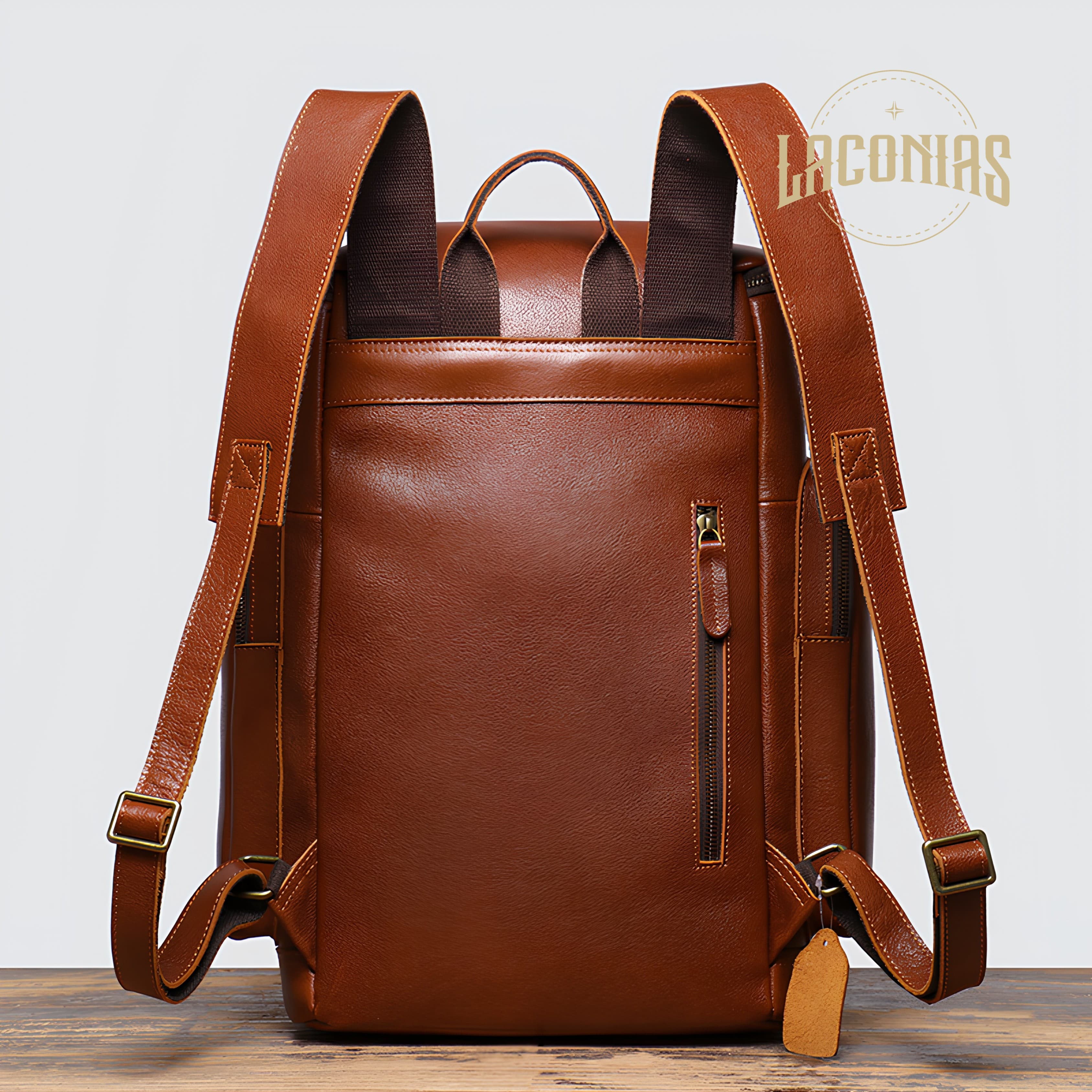 Retro large-capacity travel backpack computer bag view 2