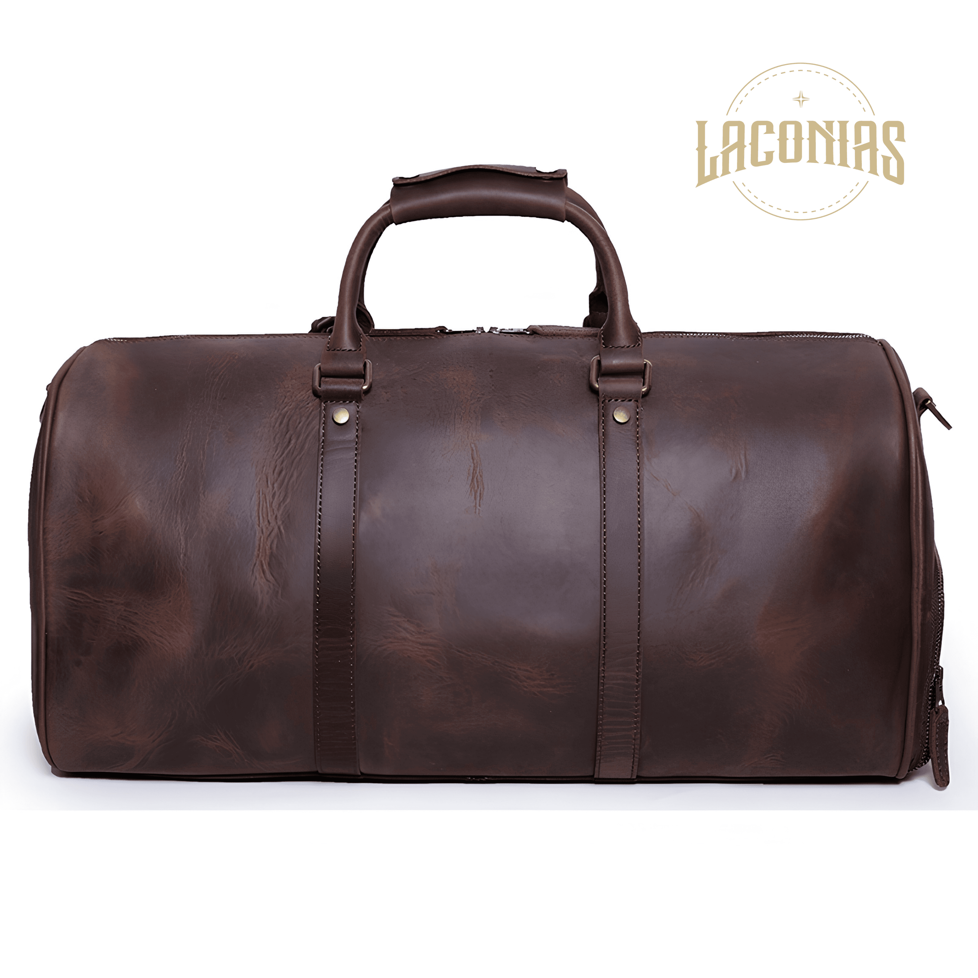 Men's genuine leather travel bag — showcase 3