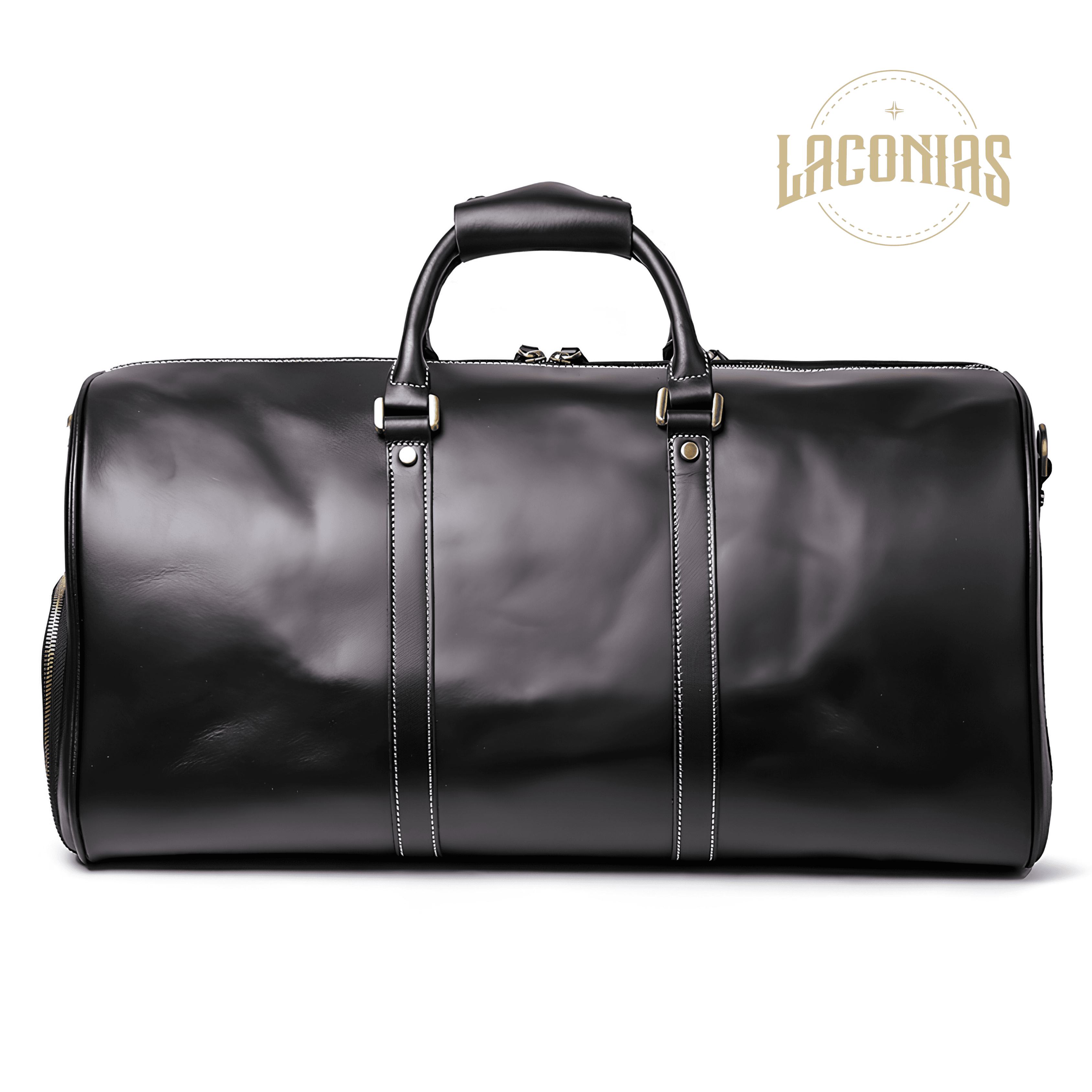 Men's genuine leather travel bag — showcase 4