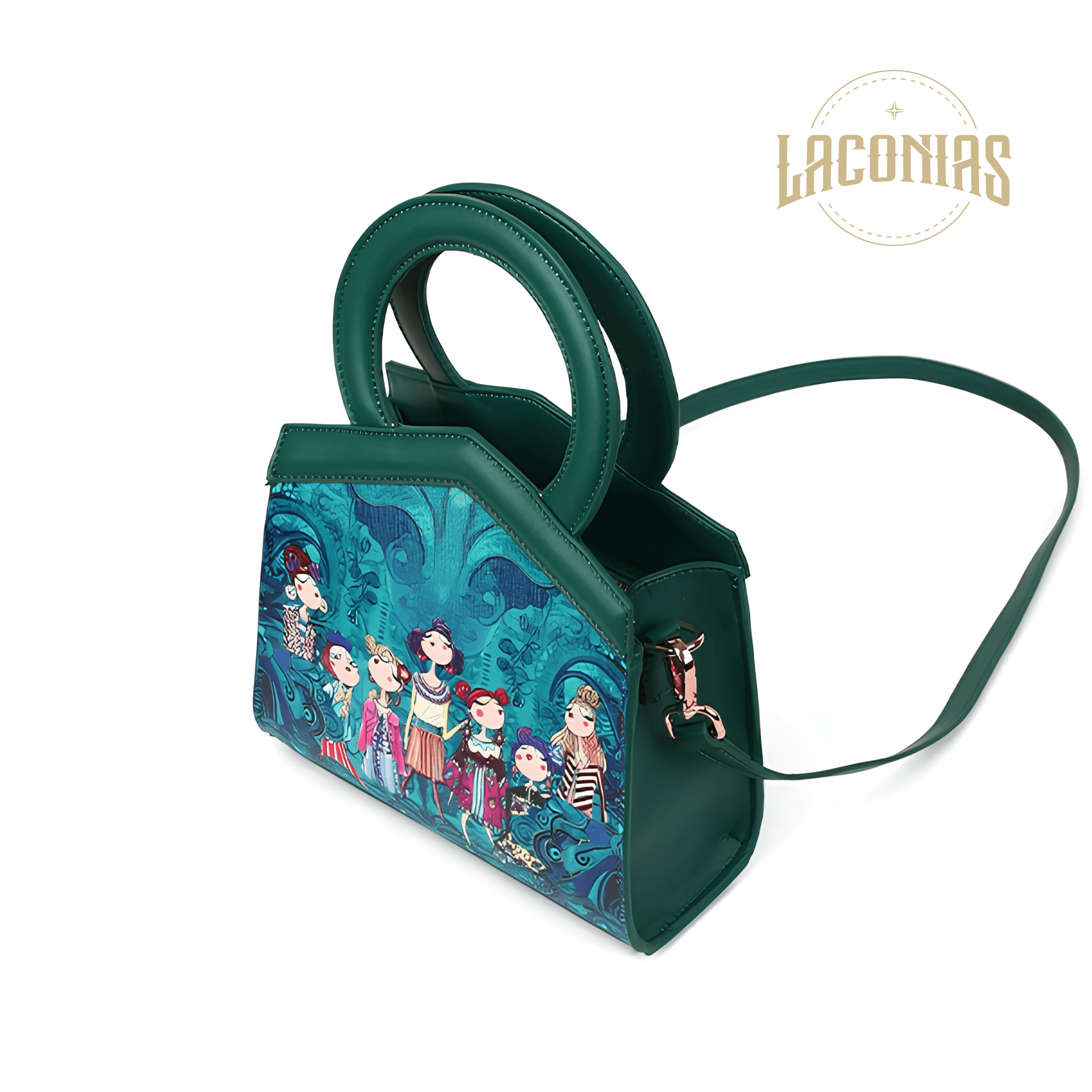 Cowhide printed handbag