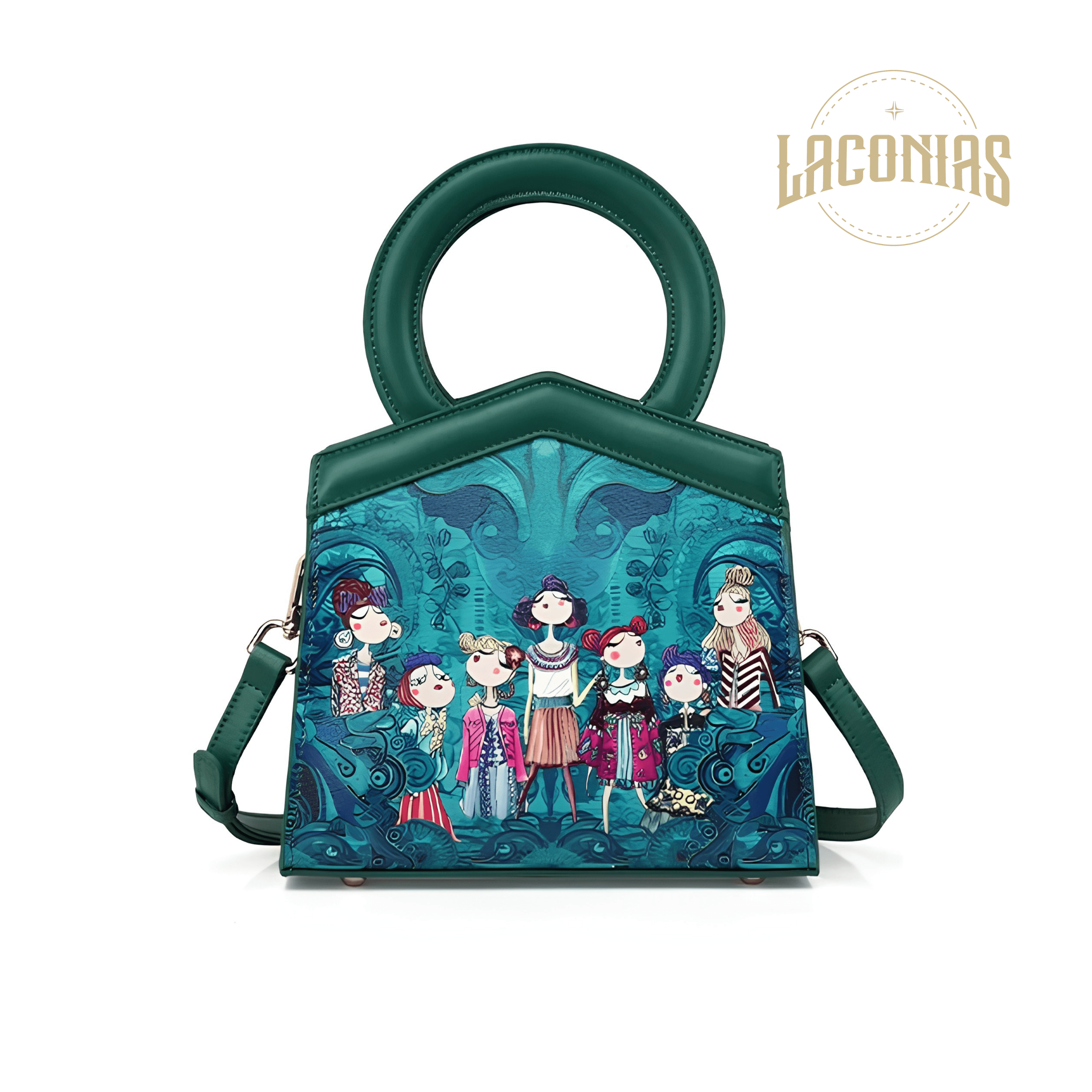 Cowhide printed handbag view 5